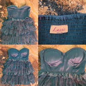 Vintage sweetheart satin mini dress